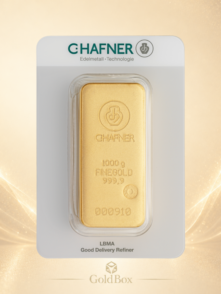 Feingoldbarren <br>C.Hafner 1.000 g<br>Neuware<br><p style=