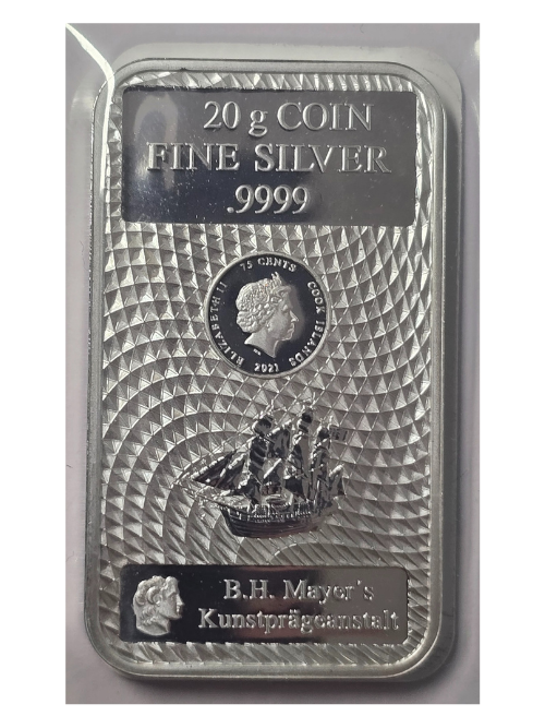 Feinsilberbarren<br>Cook Islands<br>10 x 20g<br>Auf Lager<br>409,- €