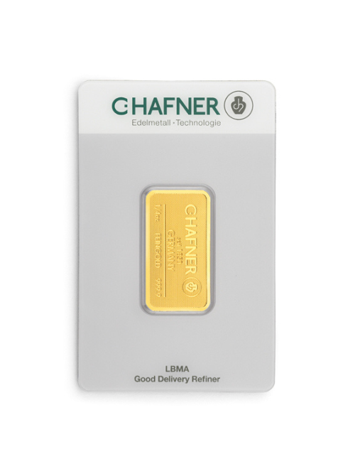 Feingoldbarren <br>C.Hafner 1/4 oz<br>Neuware<br>BESTELLBAR<br>VK auf Anfrage