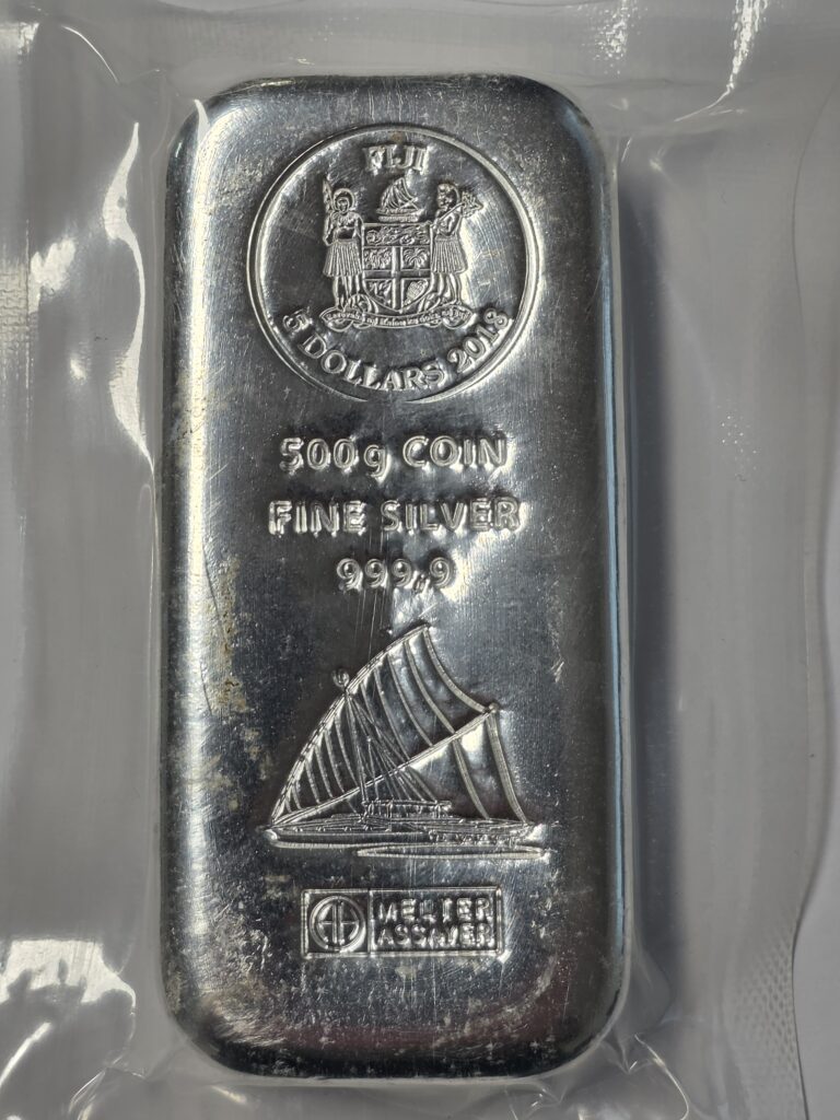Münzbarren FIJI<br>500g<br>2018<br>1 x Auf Lager<br>1.349,- €<br>Dif.-Besteuerung