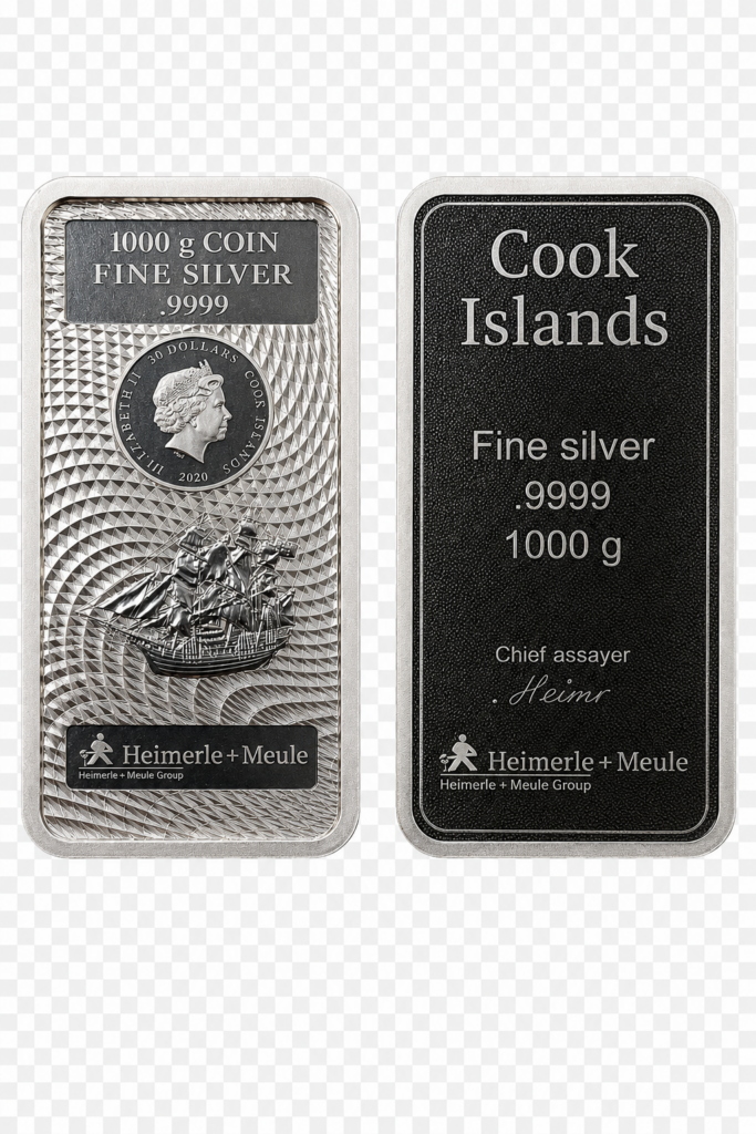 Cook Island<br>1.000g<br>Münzbarren<br>Auf Lager<br>2.599,- €<br>Dif.-Besteuerung