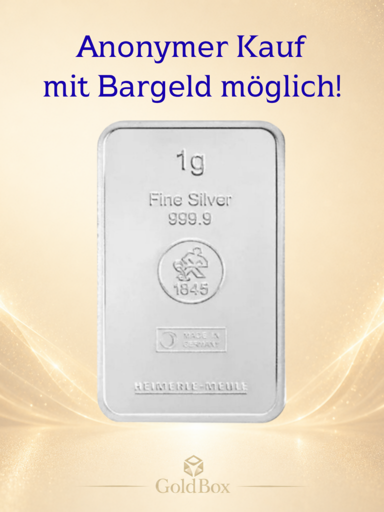 Feinsilberbarren<br>1 x 1g<br>Neuware<br><p style=