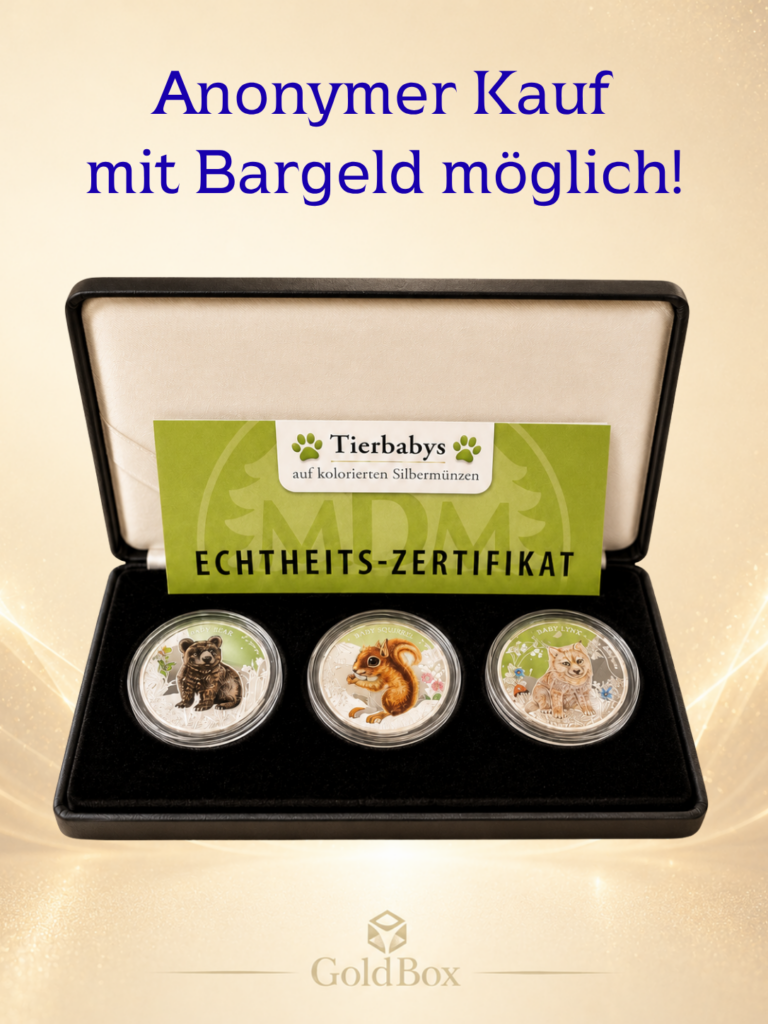 Tierbabys<br>3x 1/2 oz Silbermünzen<br><p style=