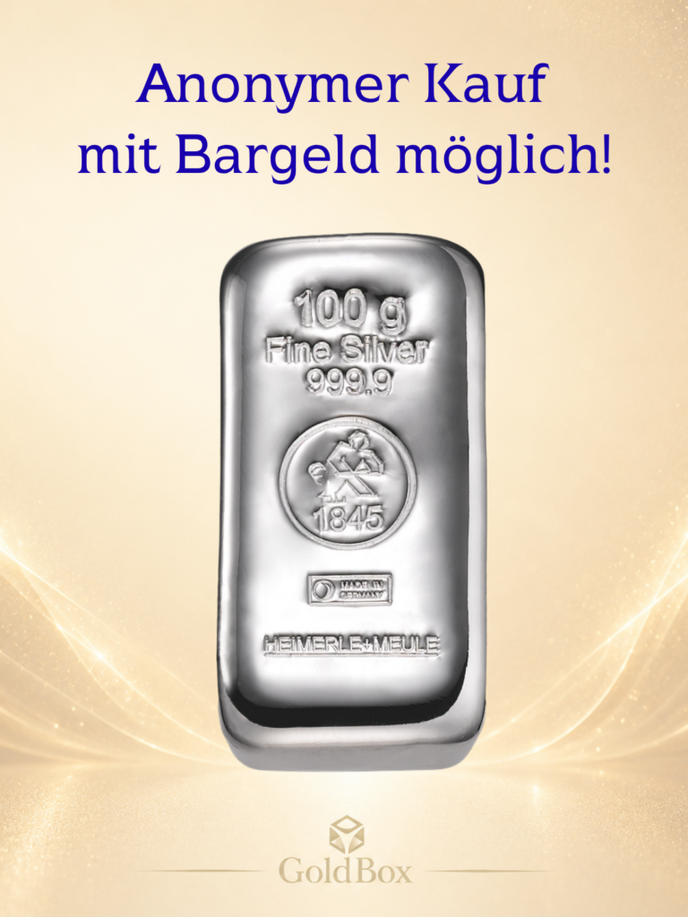 Feinsilberbarren<br>100g<br>Neuware<br><p style=