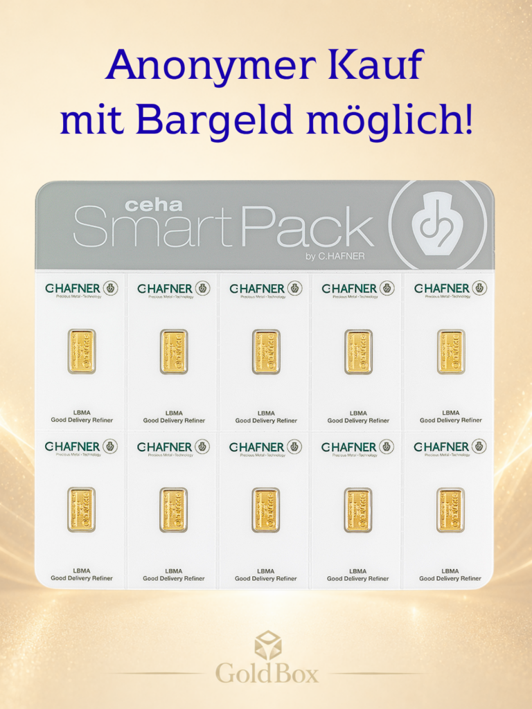 Feingoldbarren<br>C.Hafner 10 x 1g<br>Neuware<br><p style=